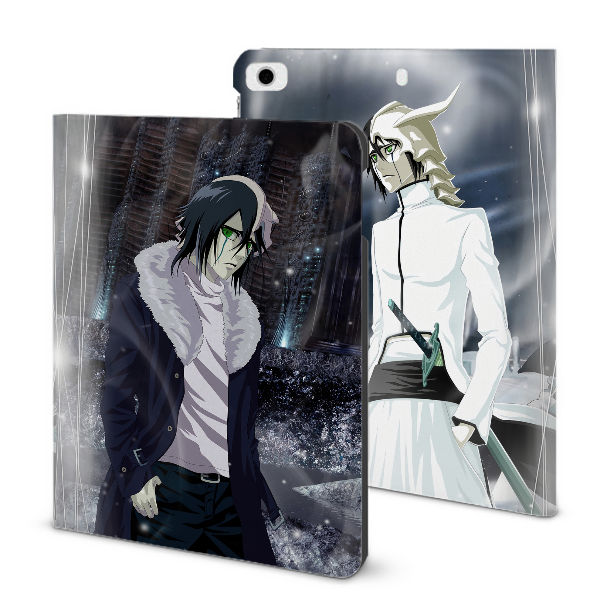 （画像用） ブリーチ BLEACH IPad ケース ブック型 PUレザー TPU 耐衝撃 軽量 薄型 ペン収納なし 全面保護 IPad 各モデル対応